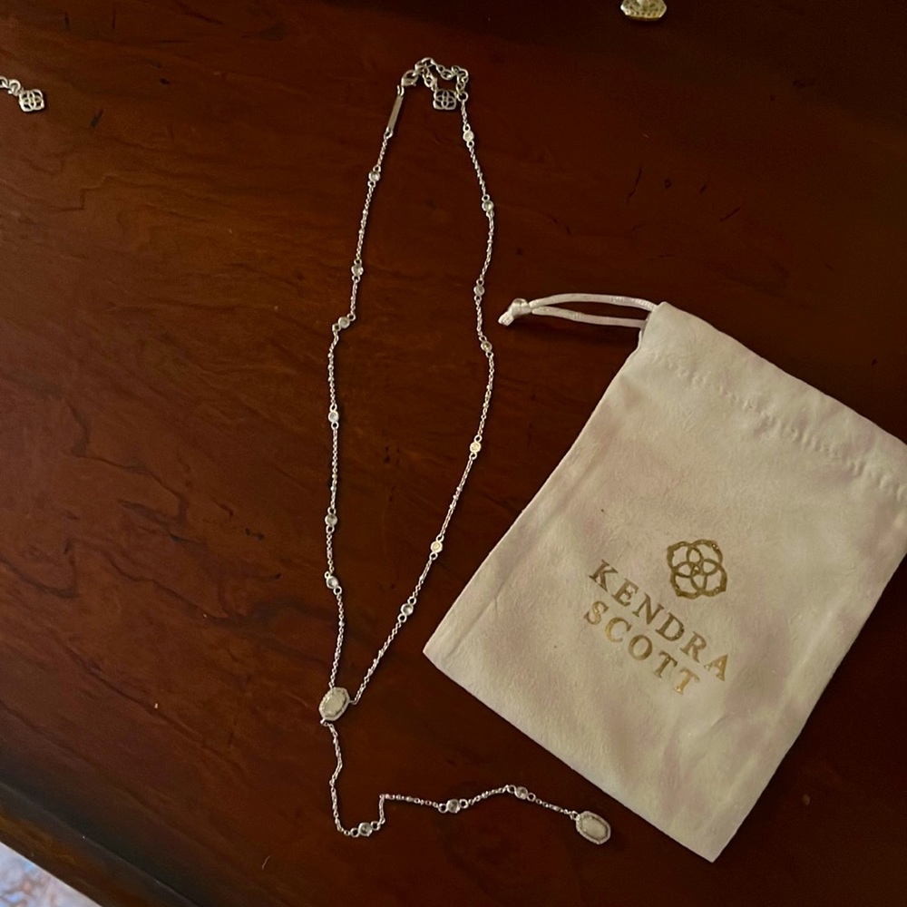 Kendra Scott silver necklace, worn once for wedding.